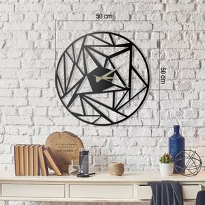 Perspektif Black Decorative Metal Wall Clock