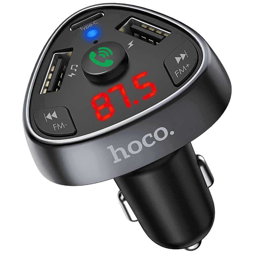 hoco. FM modulator, Bluetooth, 12/24 V, 2xUSB, 1xtype C, PD 18W - E51 Road treasure slika 3