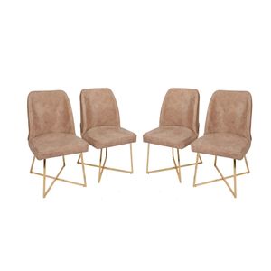 Hanah Home Madrid 913 V4  Gold
Brown Chair Set (4 Pieces)