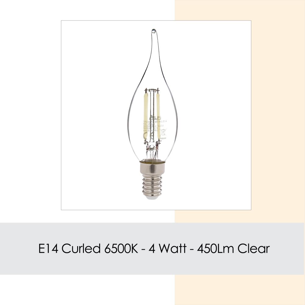 LED Sijalica E14 Kıvrık - Bijela Prozirna slika 2