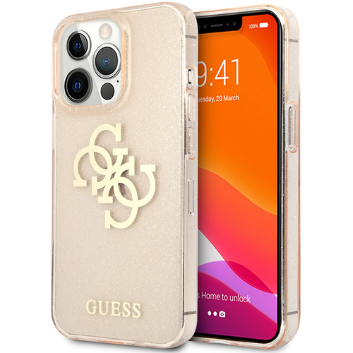 Maska Guess Hc Glitter Big za iPhone 13 Pro Max 6.7 zlatna (GUHCP13XPCUGL4GGO) slika 1