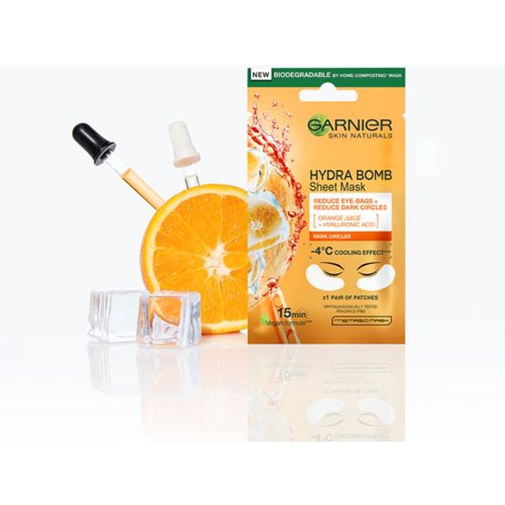 Garnier Skin Naturals Eye Tissue Maska za područje oko očiju protiv tamnih krugova Orange 6g slika 3