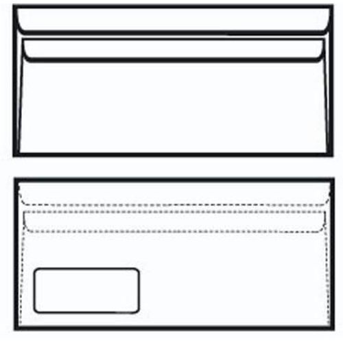 Kuverte 110x230 mm ABT PL latex, bijela slika 2