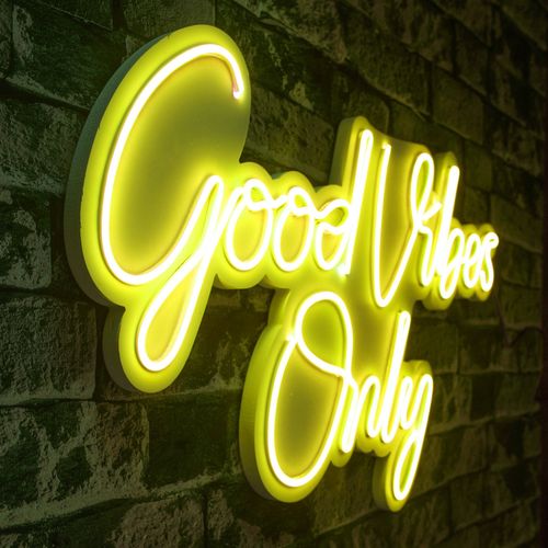 Wallity Ukrasna plastična LED rasvjeta, Good Vibes Only 2 - Yellow slika 7