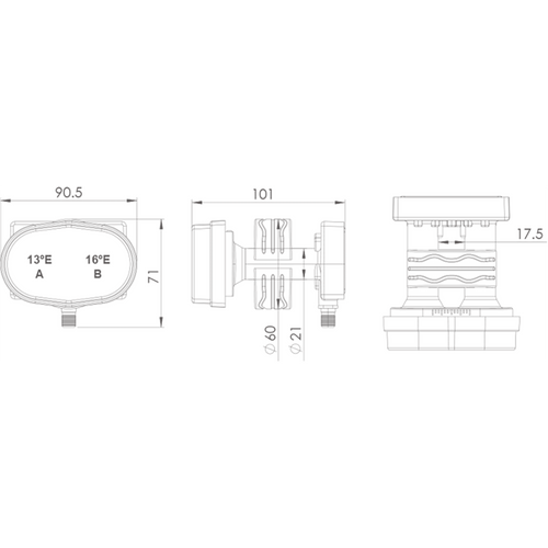 Inverto Monoblock 2 satelita na 1 prijemnik, raspon 3°, sum 1dB - IDLM-SIM610-MNOO3-8PN slika 2