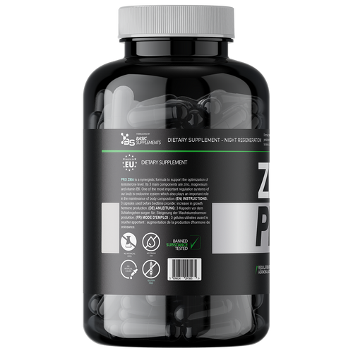 Basic Supplements ZMA Pro 120 Kapsula slika 2