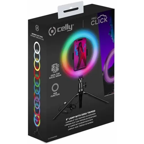 Celly Portable Tripod+ Flash Light RGB + kabl type-C slika 3