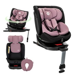 Lorelli Autosjedalica Concord Pro 360° i-Size 40-150 cm Isofix + Jastuk za putovanje, Pink