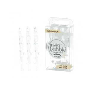 Invisibobble WAVER PLUS Crystal Clear - The Traceless Hair Clip 3 pcs
