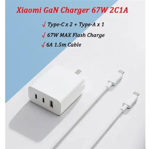 Xiaomi 67W GaN Charger 2C1A + kabl type-C na type-C slika 5