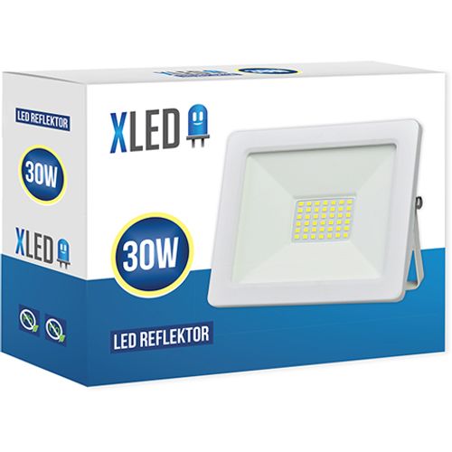 XLED 30W LED reflektor 6500K,2400Lm,AC220-240V,Beli slika 2