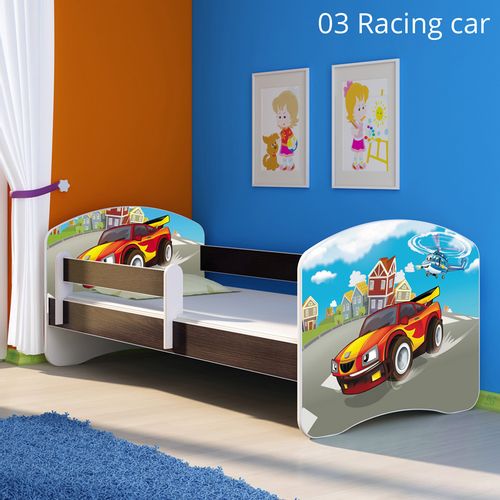 Dječji krevet ACMA s motivom, bočna wenge 180x80 cm 03-racing-car slika 1
