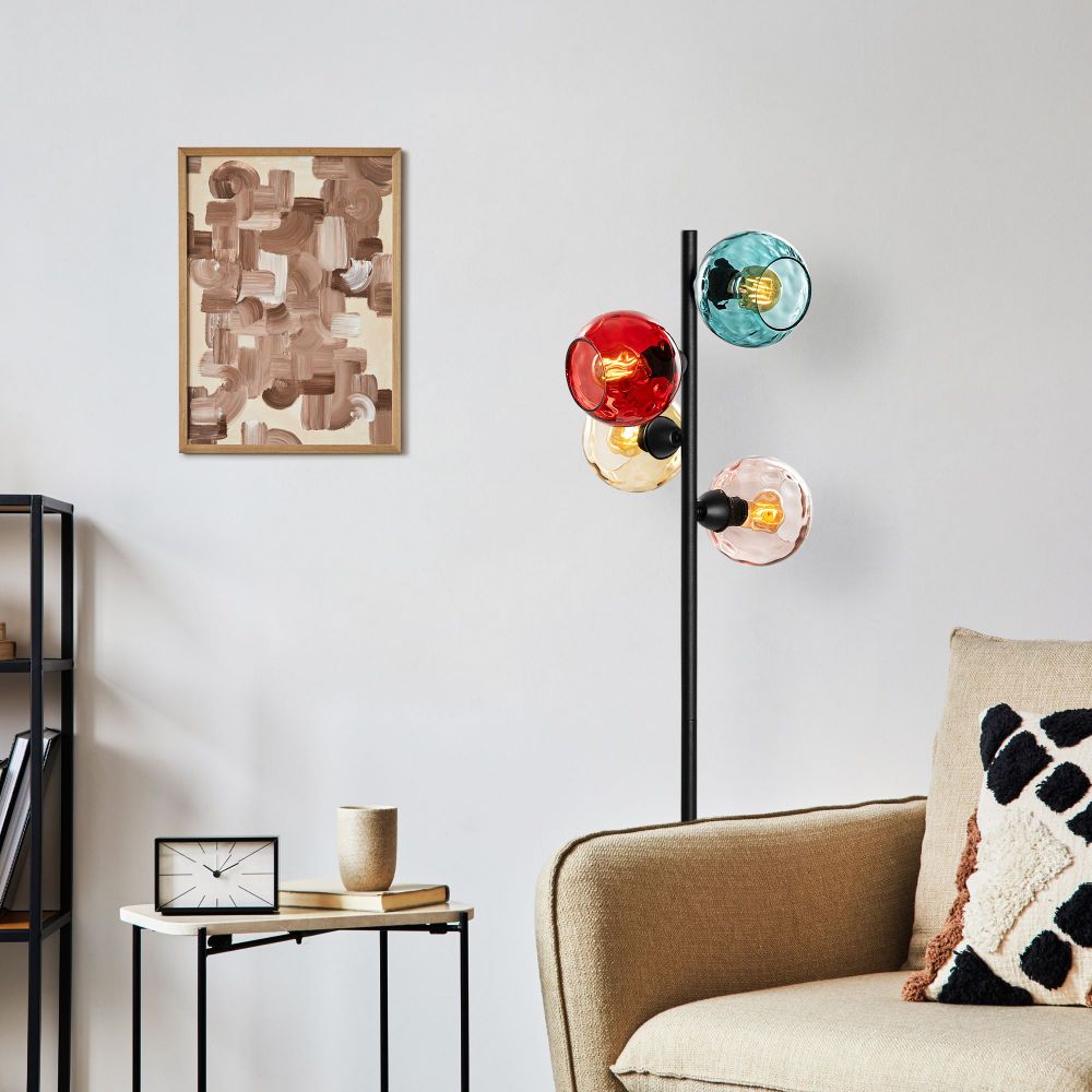 Podna Lampa Benek 15-14536 - Višebojna Crna slika 3