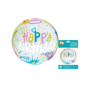 Kr-18Hs Balon Kristalni Happy Birthday 45cm