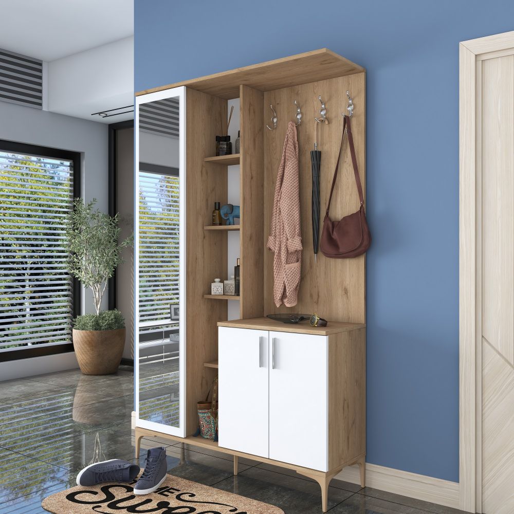 Bijeli Hodnik Ormar EA109 - 2695 Walnut slika 2