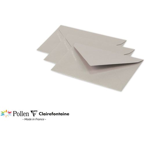 Clairefontaine kuverte Pollen 75x100mm 120gr silver 1/20 slika 1