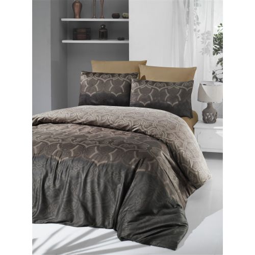 L'essential Maison Pandora - Brown Brown
Cream
Dark Brown Satin Double Quilt Cover Set slika 1