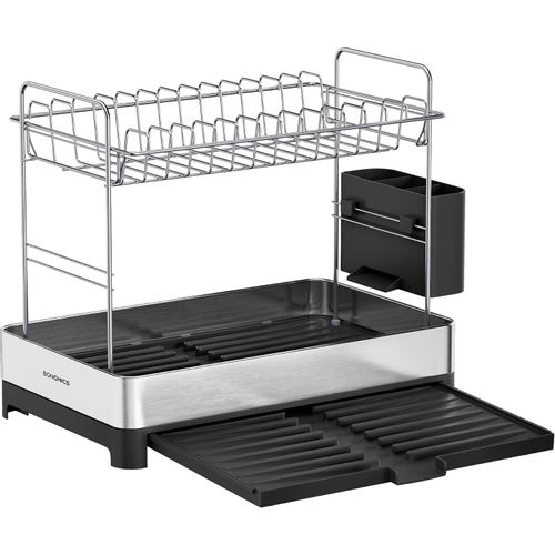 SONGMICS 2-Tier dish drying rack black slika 1