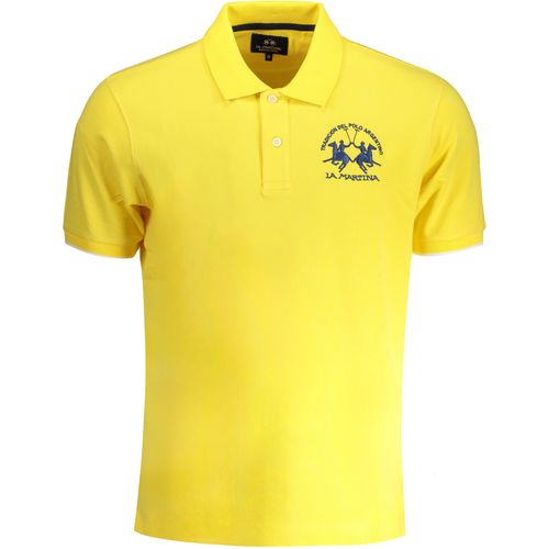 LA MARTINA YELLOW MEN'S SHORT SLEEVED POLO SHIRT slika 1