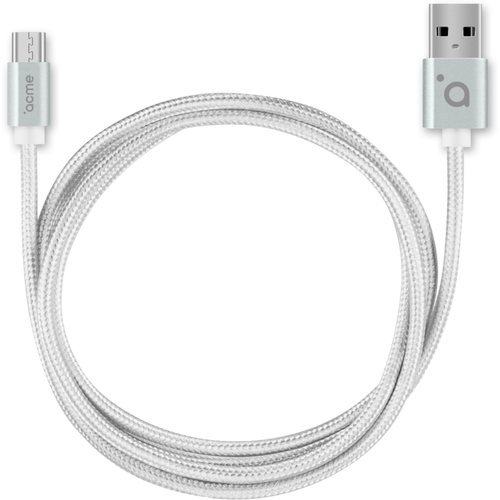 ACME CB2011S metalni micro USB kabl, 1m, srebrni slika 1