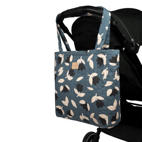 Nobodinoz Hyde Park Tote Torba Blue Black Tulips slika 6