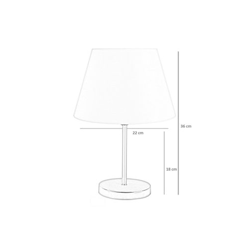 Stona Lampa Silver Beige 203-B sa Metalnim Postoljem slika 3