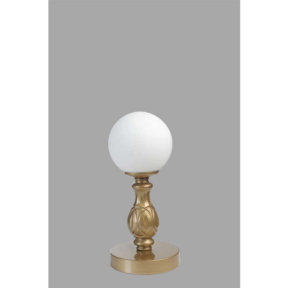 Olimpiyat Eskitme Bijela Stona Lampa sa Zlatnim Detaljima slika 3