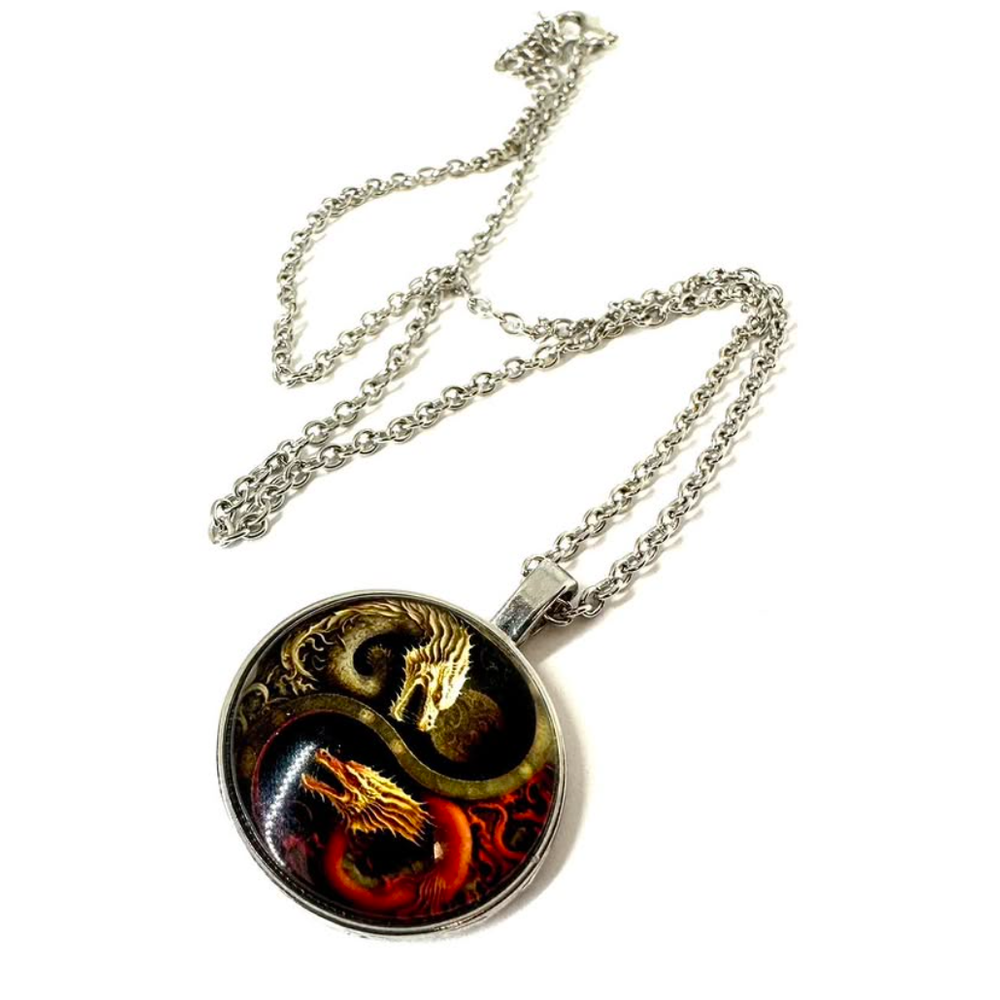 Ogrlica Jing Jang Dragons slika 2