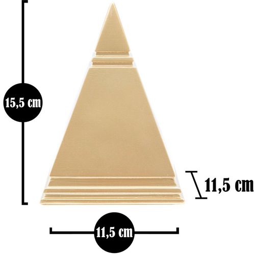 Mauro Ferretti piramida zlatna sa željezom cm 15x15x21 slika 7