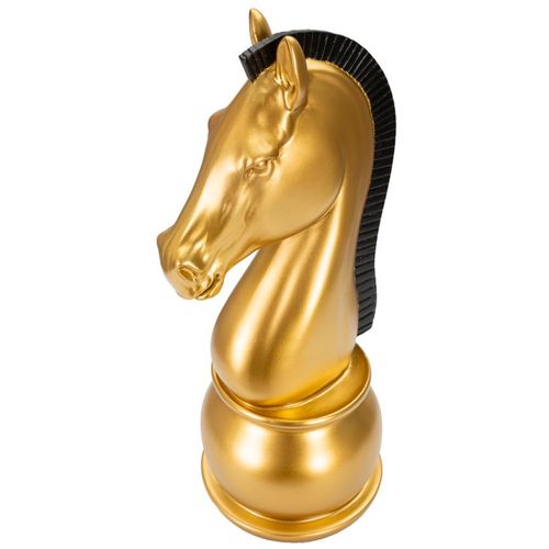 Mauro Ferretti Dekoracija GOLD AND BLACK HORSE cm Ø 18,5X50 slika 4