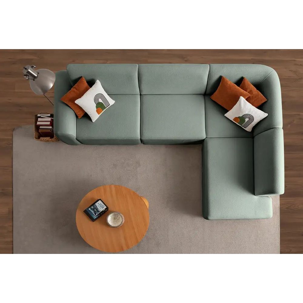 Ugaona Sofa S-Loft Right - boja: morska zelena slika 5