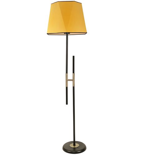 Felix Siyah Lambader Altıgen Hardal Abajurlu Yellow Floor Lamp slika 1