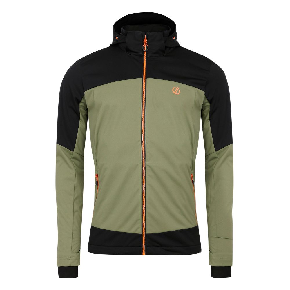 Dare2B Muška jakna Mountaineer Softshell, Olivine Green/Black slika 1