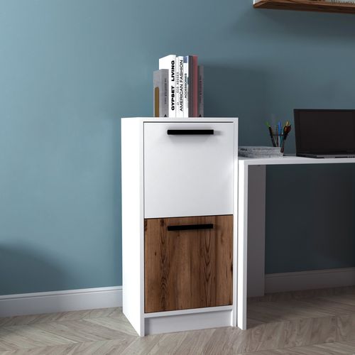 Newra - Light Walnut, White Light Walnut
White Multi Purpose Cabinet slika 2