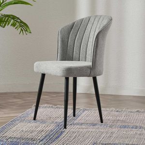 Rubi - Sivi i Crni Set Stolica (4 Komada)