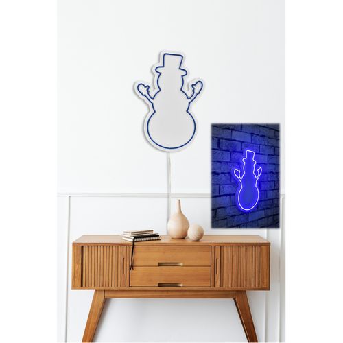 Wallity Ukrasna plastična LED rasvjeta, Snowman - Blue slika 12