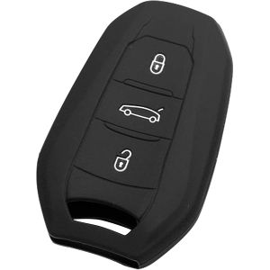 Silikonska Navlaka za Ključ Citroen Tip 10 - Crna (Tri Tipke)