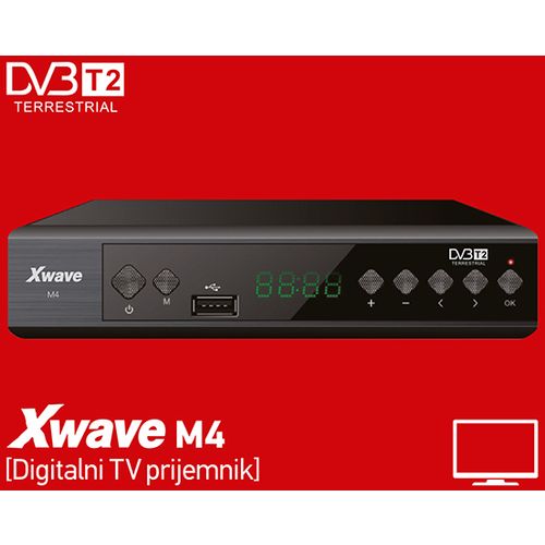 Xwave M4 DVB-T2 Set Top Box,LED,scart,HDMI,USB,media player,metalno kućište slika 3