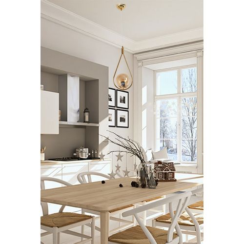 Damla Tekli Gold Bal Camlı Sarkıt Gold Chandelier slika 1