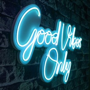 Good Vibes Only 2 - Blue Blue Decorative Plastic Led Lighting