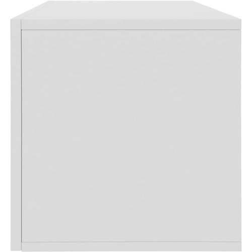 Kutija za pohranu vinilnih ploča bijela 71 x 34 x 36 cm drvena slika 12