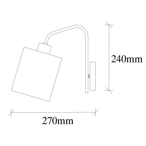 Nikl Bela Zidna Lampa Ve - 6002 slika 3