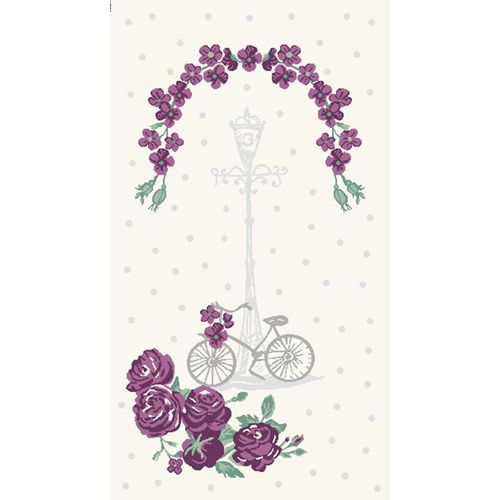 Colourful Cotton Kupaonski tepih, Vintage Bike - Purple (80 x 140) slika 2