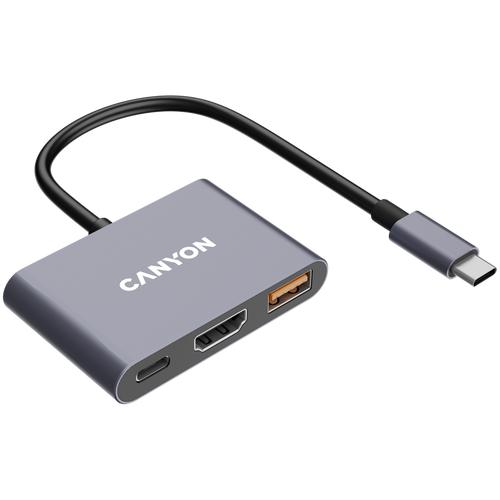 CANYON hub DS-4 3in1 USB-C Grey slika 4