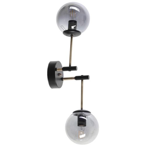 Dolunay 2 Li Siyah Füme Camlı Aplik Black
Fume Wall Lamp slika 2