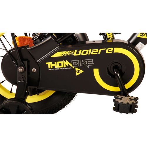 Volare dječji bicikl Thombike 12" s dvije ručne kočnice crno-žuti slika 6