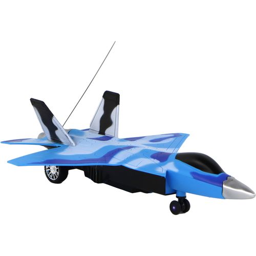 Borbeni avion na daljinsko upravljanje s efektima plava kamuflaža slika 3