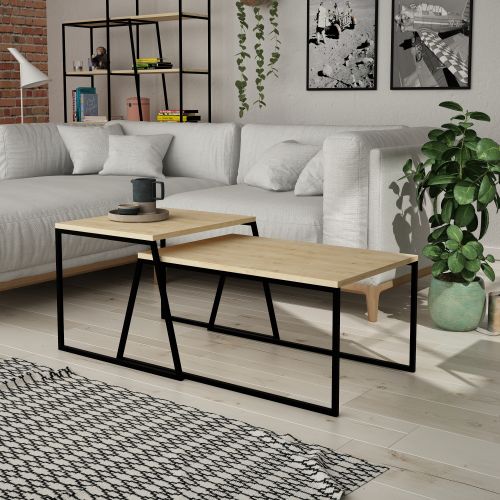 Pal Orta Sehpa - Oak Oak
Black Coffee Table Set slika 1