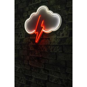 Wallity Ukrasna plastična LED rasvjeta, Thunder Storm - White, Red