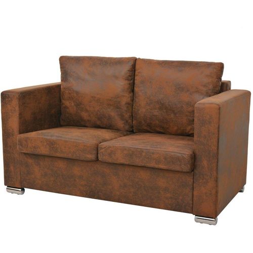 3-dijelni set sofa od umjetne brušene kože slika 6